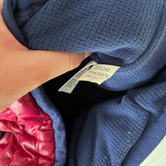 Vineyard Vines Marron & Blue Shiny Mountain Weekend Quilted Puffer Vest Small - Picture 7 of 9